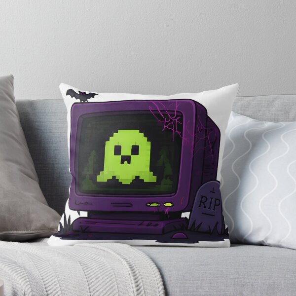 Item preview, Retro Computer Pixel Ghost Spooky Tech designed and sold by aysenism.
