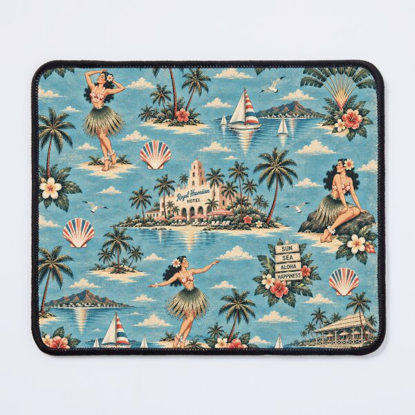 Item preview, Old Retro Hawaii – Vintage Hula & Tropical Island Pattern 3 +91BIRD designed and sold by Plus91BIRD.