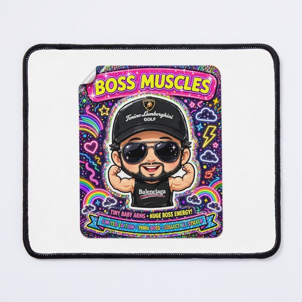 Item preview, Boss Muscles Tiny Arms Huge Boss Energy⁠ designed and sold by sticker8622.