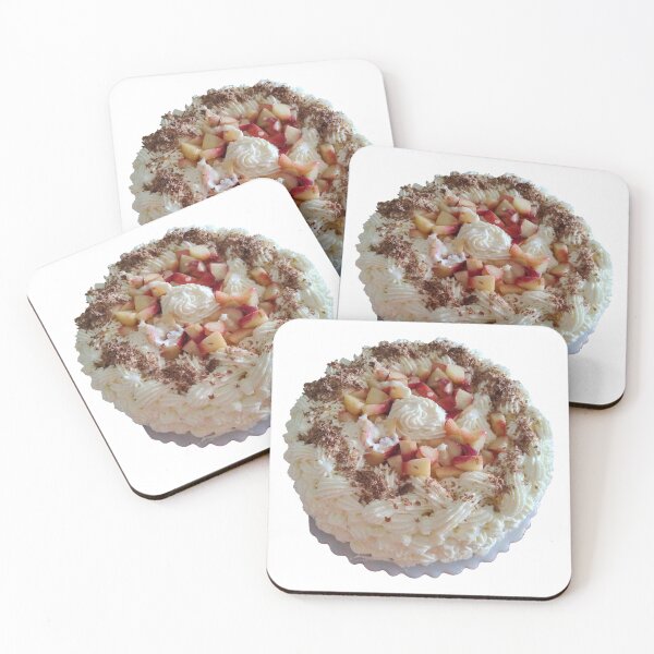 Item preview, Apricot Peach Whipped Cream Gateau - Gourmet Dessert Photography designed and sold by Bambledriel.