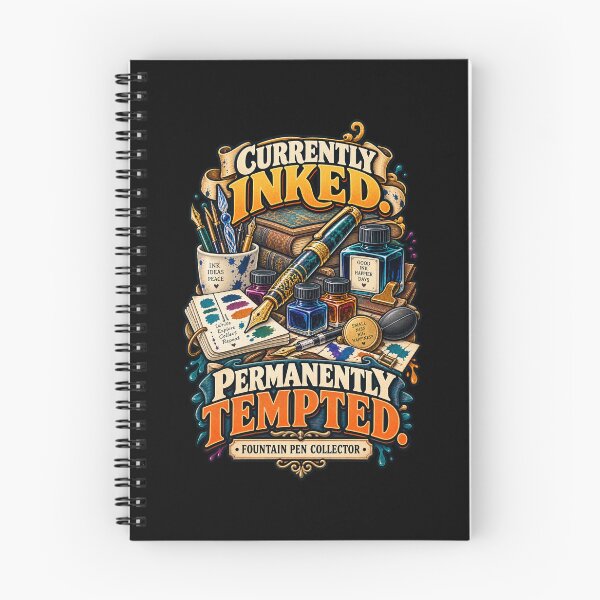 Item preview, Currently Inked Permanently Tempted - Fountain Pen Collector Gift designed and sold by MOTIFOLK.