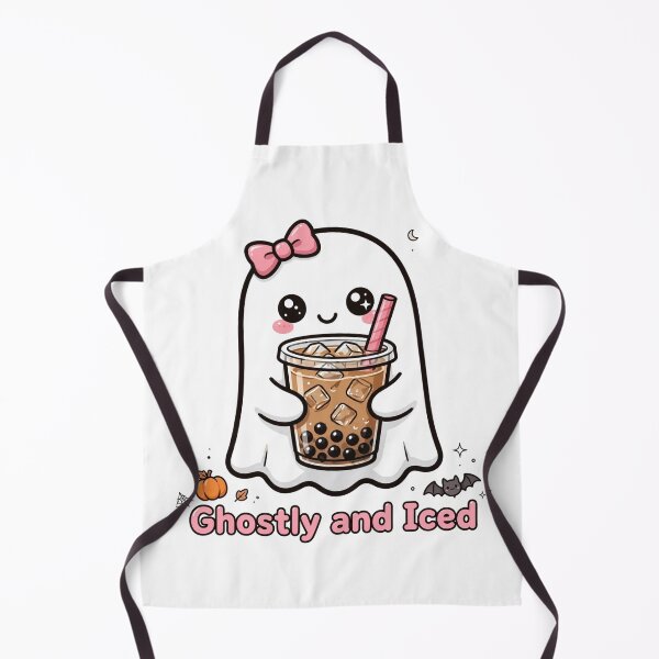 Item preview, Ghostly and Iced Cute Ghost Iced Coffee | Kawaii Boba Ghost Halloween designed and sold by Fatma Creates.