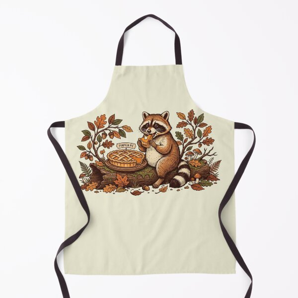 Item preview, Funny Raccoon Eating Autumn Pumpkin Pie Fall Forest Cottagecore designed and sold by AOCollections.