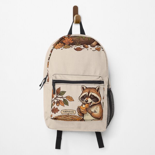 Item preview, Funny Raccoon Eating Autumn Pumpkin Pie Fall Forest Cottagecore designed and sold by AOCollections.