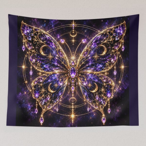 Item preview, Amethyst Celestial Butterfly – Moonlit Magic designed and sold by PurvaNimfaMagic.