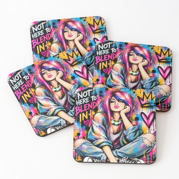 Item preview, Just Me | Colorful Pop Art Girl – NOT HERE TO BLEND IN designed and sold by CollectionsJEm.
