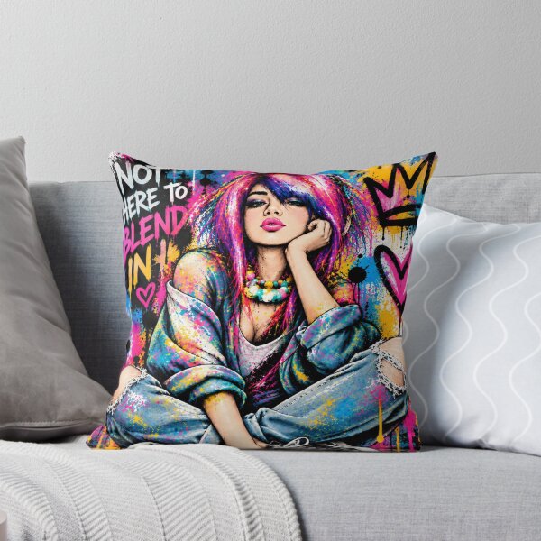 Aperçu de l'œuvre Just Me | Portrait pop art coloré – NOT HERE TO BLEND IN créée et vendue par CollectionsJEm.