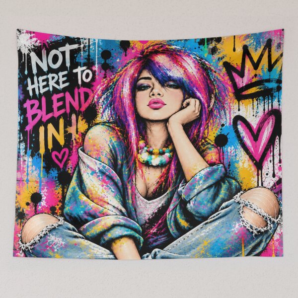 Item preview, Just Me | Colorful Pop Art Girl – NOT HERE TO BLEND IN designed and sold by CollectionsJEm.