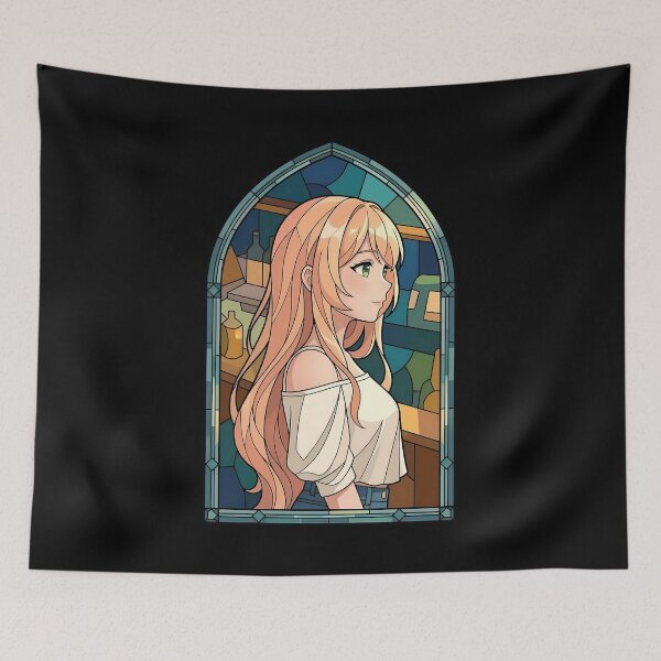 Item preview, Akane Kinoshita My Love Story with Yamada Kun Cafe Glow Stained Glass designed and sold by mildaclairmo.