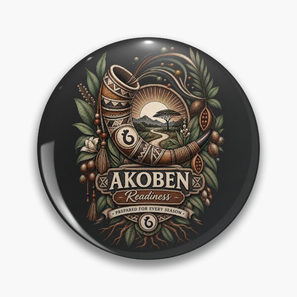 Item preview, Akoben – Symbol of Readiness | Adinkra Wisdom Collection designed and sold by 'VARI'.