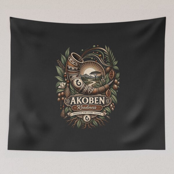 Item preview, Akoben – Symbol of Readiness | Adinkra Wisdom Collection designed and sold by 'VARI'.