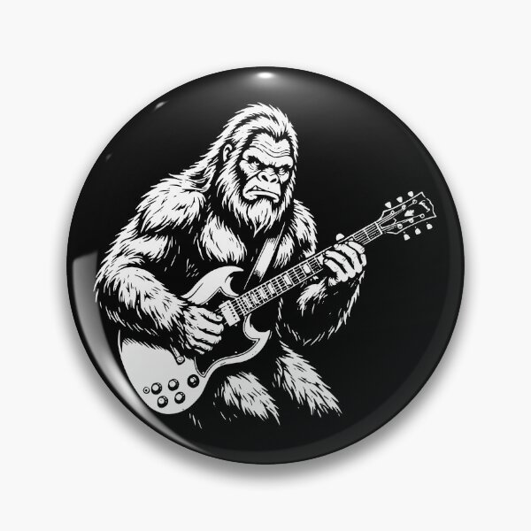 Item preview, Bigfoot Playing Bass Guitar Sasquatch Rock Guitarist designed and sold by CraftStudioAM.