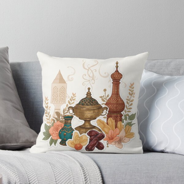 Item preview, Arabian Coffee Heritage – Vintage Dallah & Dates Illustration designed and sold by Yaqon.
