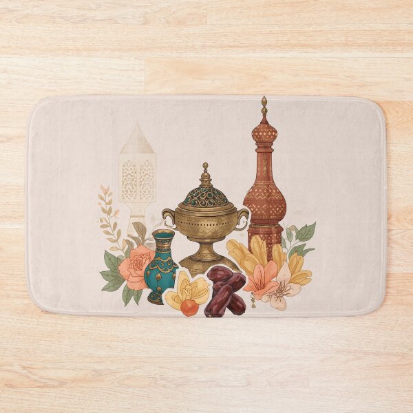 Item preview, Arabian Coffee Heritage – Vintage Dallah & Dates Illustration designed and sold by Yaqon.