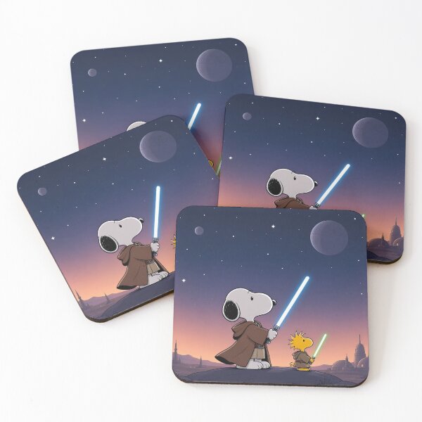 Item preview, Jedi Snoopy & Woodstock designed and sold by COFFEEWITHARTS.
