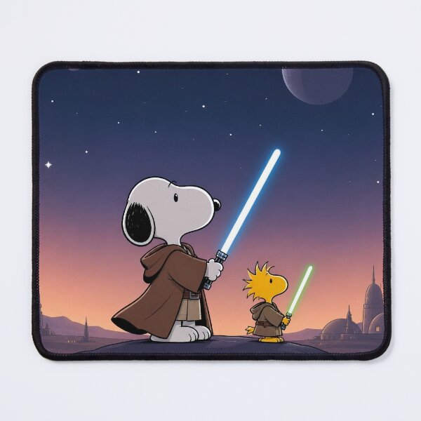 Item preview, Jedi Snoopy & Woodstock designed and sold by COFFEEWITHARTS.