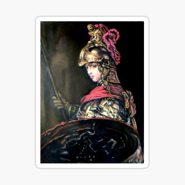 Pallas Athena after Rembrandt Sticker