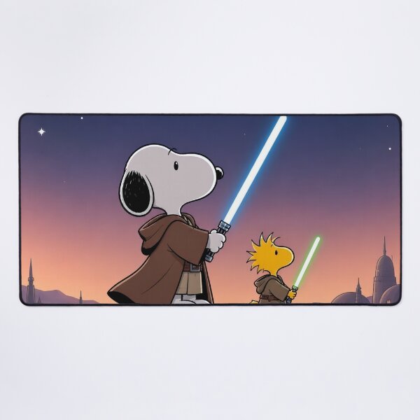 Item preview, Jedi Snoopy & Woodstock designed and sold by COFFEEWITHARTS.