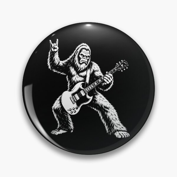 Item preview, Bigfoot Playing Bass Guitar Sasquatch Rock Guitarist designed and sold by CraftStudioAM.
