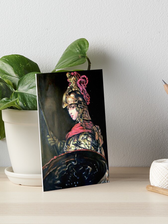 Pallas Athena After Rembrandt Art Board Print By Hidemitadajp Redbubble