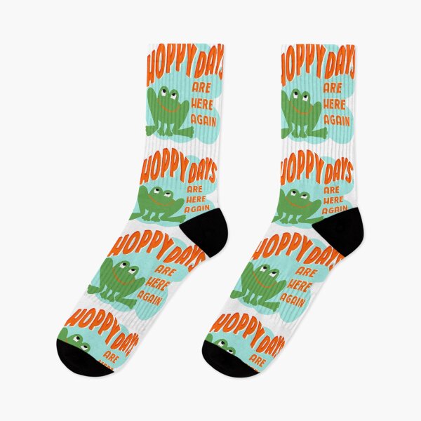 Item preview, Hoppy Days Frog designed and sold by MayCartPrintArt.