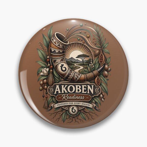 Item preview, Akoben – Symbol of Readiness | Adinkra Wisdom Collection designed and sold by 'VARI'.