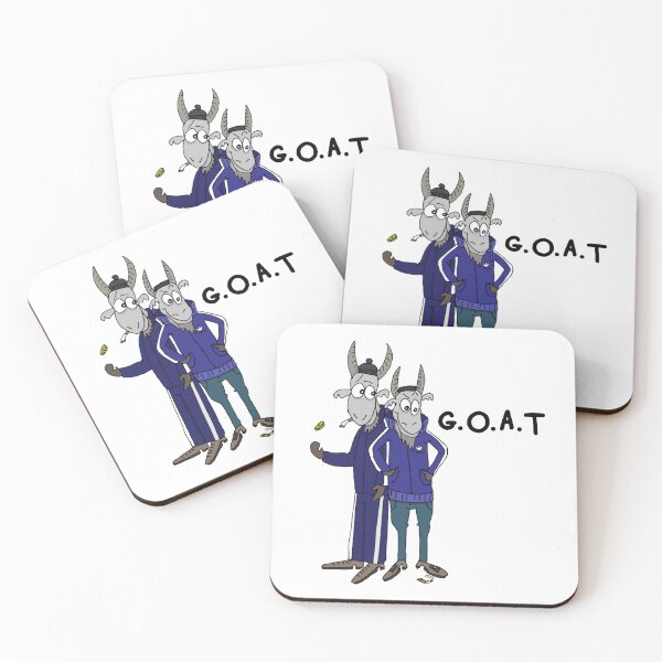 Item preview, GOAT Sticker | Funny Tracksuit Goats Pun Meme designed and sold by MyxaART.