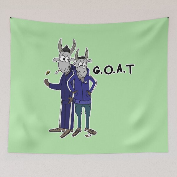 Item preview, GOAT Sticker | Funny Tracksuit Goats Pun Meme designed and sold by MyxaART.