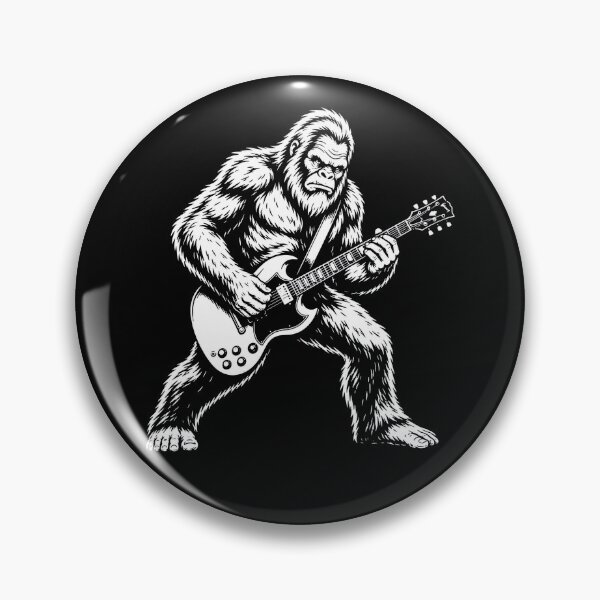 Item preview, Bigfoot Playing Bass Guitar Sasquatch Rock Guitarist designed and sold by CraftStudioAM.