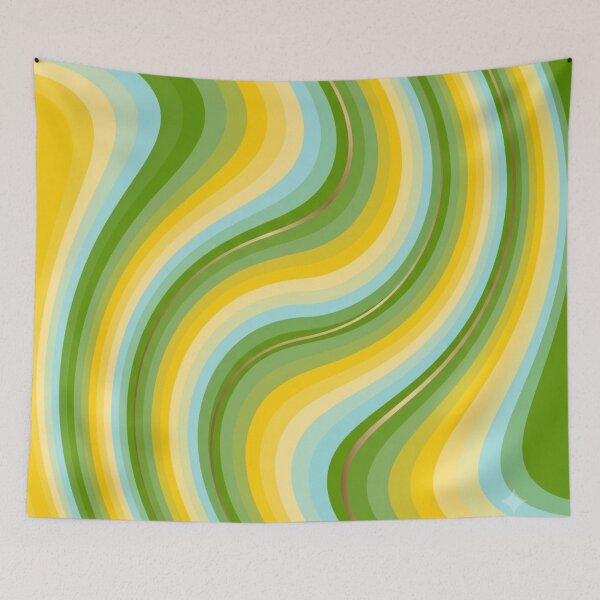 Item preview, Retro Groovy Wavy Line Abstract Seamless Pattern designed and sold by ShivCraftStudio.