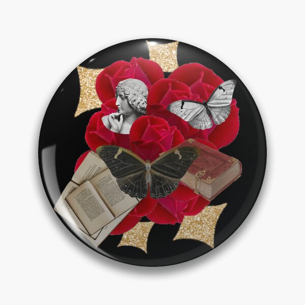 Item preview, Roses and books, digital doodle collage designed and sold by GiSilver.