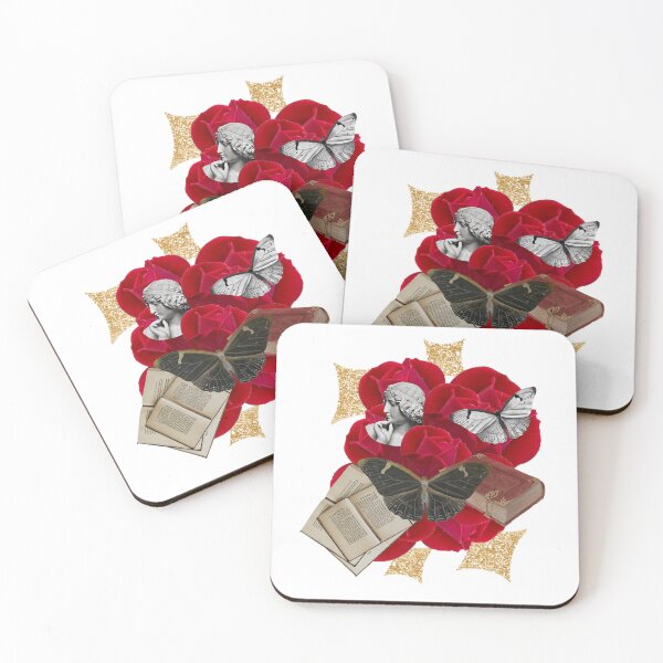 Item preview, Roses and books, digital doodle collage designed and sold by GiSilver.