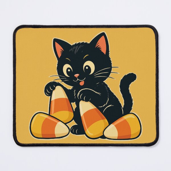Item preview, Black Cat Playing With Candy Corn designed and sold by Ghost on Toast.