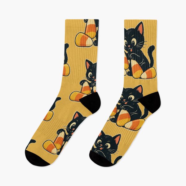 Item preview, Black Cat Playing With Candy Corn designed and sold by Ghost on Toast.