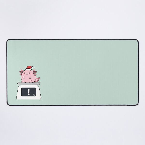 Item preview, Funny Chonky Axolotl on scale with Christmas Hat Minimalist designed and sold by bard-art.