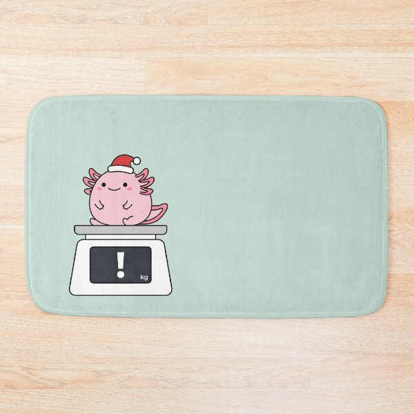 Item preview, Funny Chonky Axolotl on scale with Christmas Hat Minimalist designed and sold by bard-art.