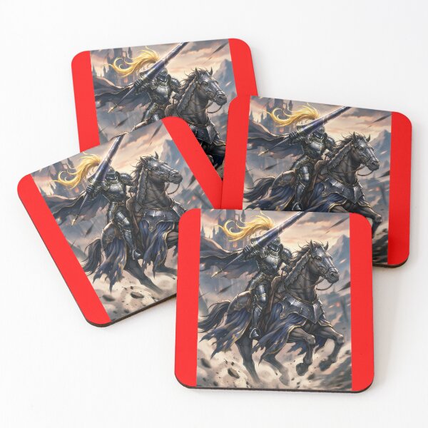 Item preview, black cavalry knight charge [alternative] (no border) designed and sold by Crimsonmerchant.