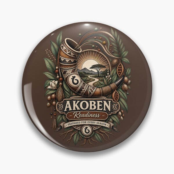 Item preview, Akoben – Symbol of Readiness | Adinkra Wisdom Collection designed and sold by 'VARI'.