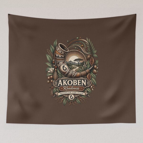 Item preview, Akoben – Symbol of Readiness | Adinkra Wisdom Collection designed and sold by 'VARI'.
