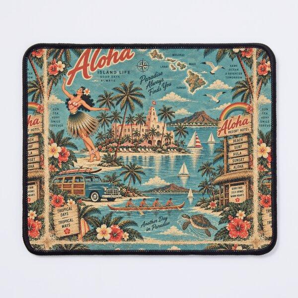 Item preview, Old Retro Hawaii – Aloha Island Life Vintage Travel Art | +91BIRD designed and sold by Plus91BIRD.