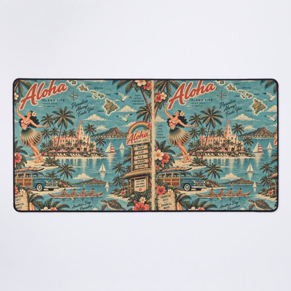 Item preview, Old Retro Hawaii – Aloha Island Life Vintage Travel Art | +91BIRD designed and sold by Plus91BIRD.