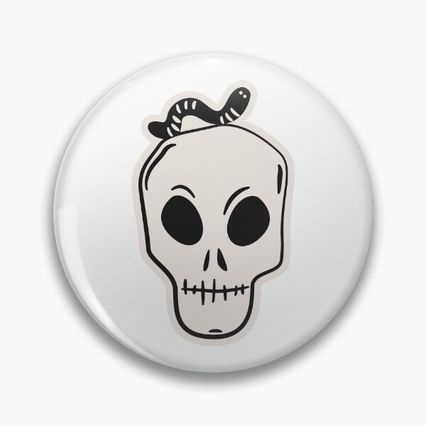 Item preview, Skull character and Worm, Spooky Happy Halloween designed and sold by CHERRY--SHOP.
