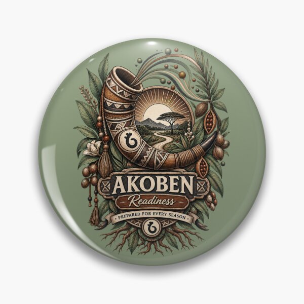 Item preview, Akoben – Symbol of Readiness | Adinkra Wisdom Collection designed and sold by 'VARI'.