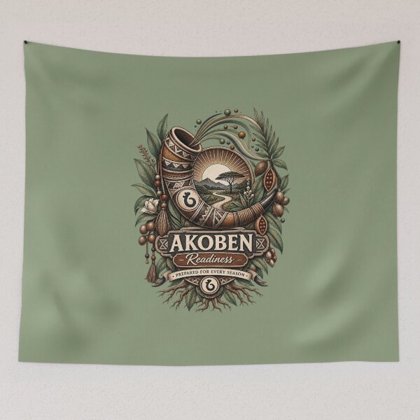 Item preview, Akoben – Symbol of Readiness | Adinkra Wisdom Collection designed and sold by 'VARI'.
