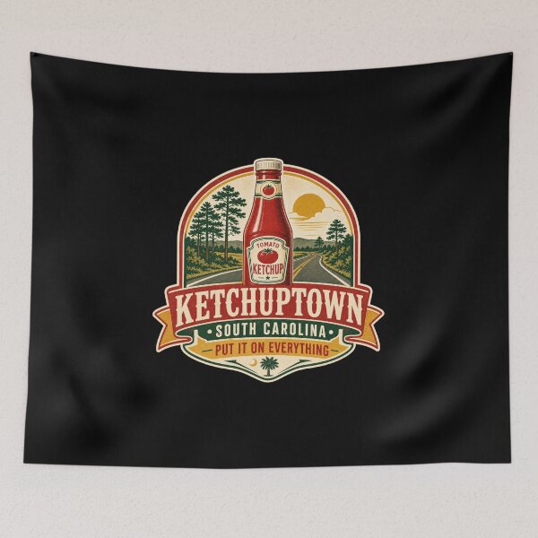 Item preview, Ketchuptown South Carolina – Put It On Everything Retro Travel Design designed and sold by HROC.