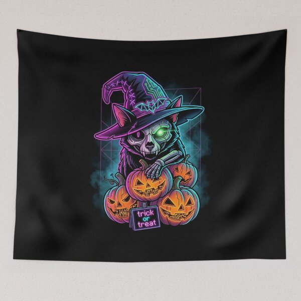 Item preview, Cyberpunk Witch Wolf Trick Or Treat Halloween designed and sold by PMTaurus.