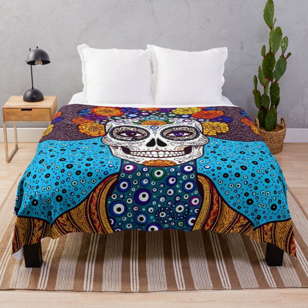 Item preview, Catrina Colorful Sugar Skull Illustration designed and sold by  Ojo de Lilith.