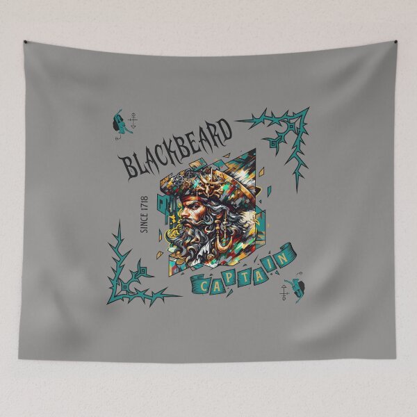 Item preview, Blackbeard Captain Since 1716 Pirate Emblem-2 designed and sold by 1Mackenzie6.