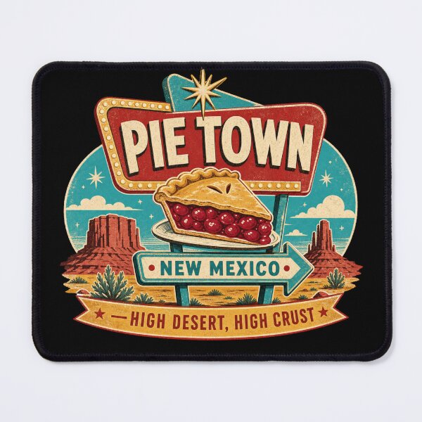 Item preview, Pie Town New Mexico – High Desert High Crust Retro Travel Design designed and sold by HROC.