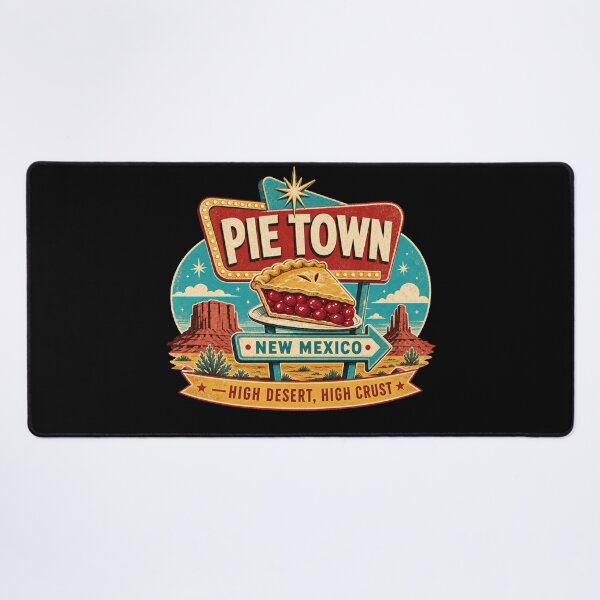 Item preview, Pie Town New Mexico – High Desert High Crust Retro Travel Design designed and sold by HROC.